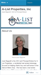 Mobile Screenshot of a-listproperties.com